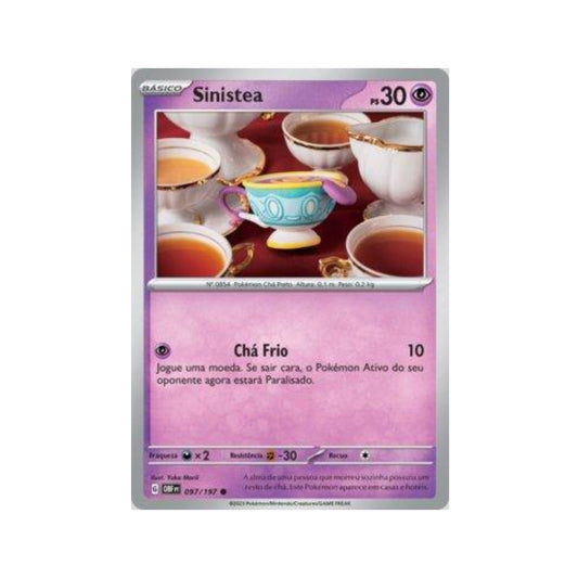 Sinistea 097/197 in Portuguese Obsidian Flames Pokémon TCG