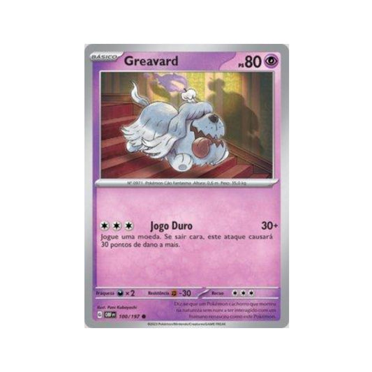 Greavard 100/197 in Portuguese Obsidian Flames Pokémon TCG