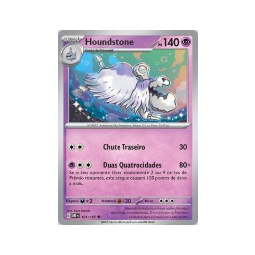 Houndstone 101/197 in Portuguese Obsidian Flames Pokémon TCG