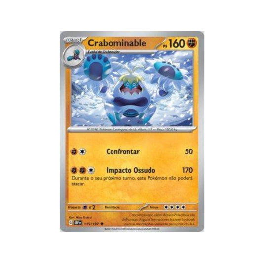 Crabominable 115/197 in Portuguese Obsidian Flames Pokémon TCG