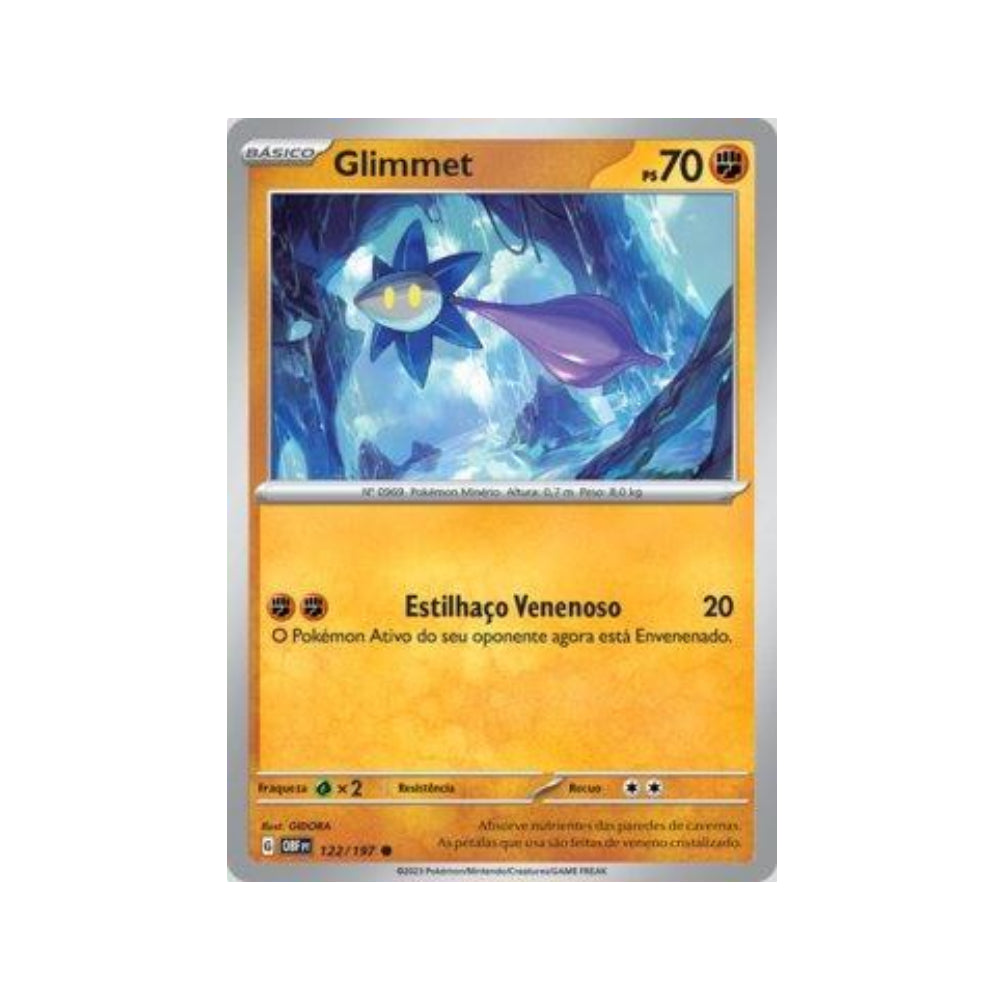 Glimmet 122/197 in Portuguese Obsidian Flames Pokémon TCG