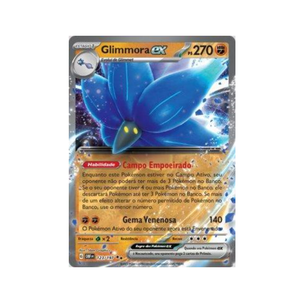 Glimmora ex 123/197 in Portuguese Obsidian Flames Pokémon TCG