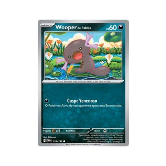 Paldean Wooper 126/197 in Portuguese Obsidian Flames Pokémon TCG