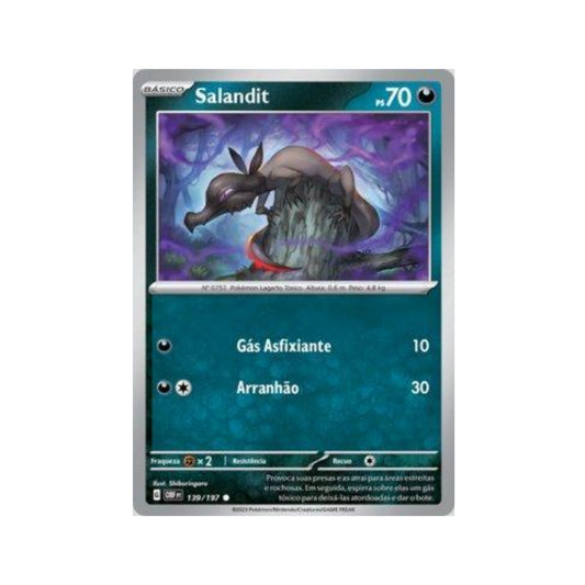 Salandit 139/197 in Portuguese Obsidian Flames Pokémon TCG