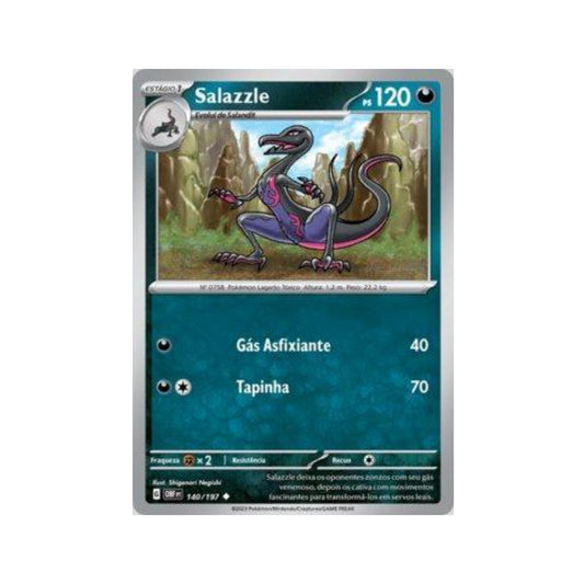 Salazzle 140/197 in Portuguese Obsidian Flames Pokémon TCG