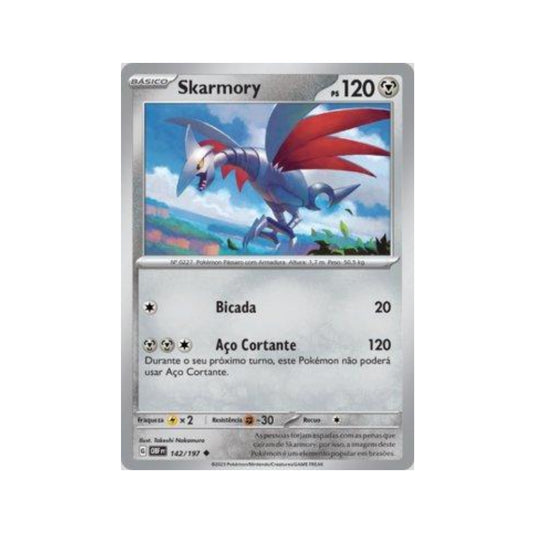 Skarmory 142/197 in Portuguese Obsidian Flames Pokémon TCG