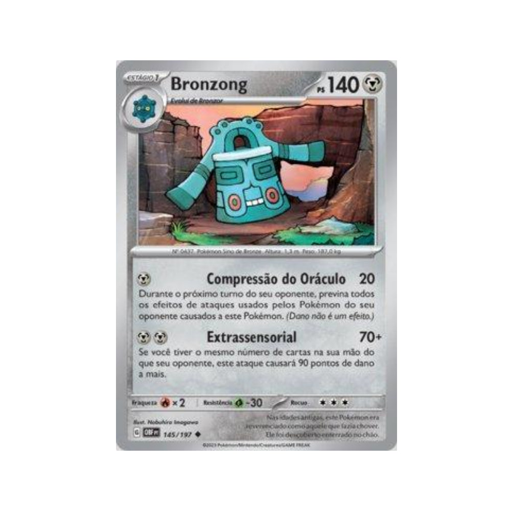 Bronzong 145/197 in Portuguese Obsidian Flames Pokémon TCG