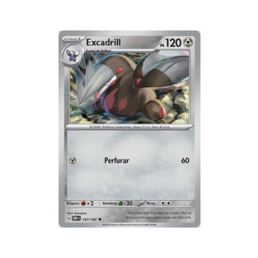 Excadrill 147/197 in Portuguese Obsidian Flames Pokémon TCG