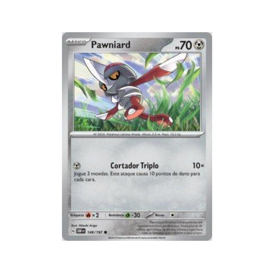 Pawniard 148/197 in Portuguese Obsidian Flames Pokémon TCG