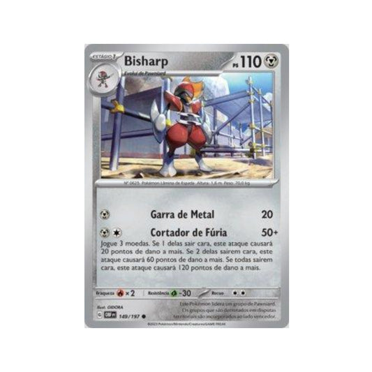 Bisharp 149/197 in Portuguese Obsidian Flames Pokémon TCG