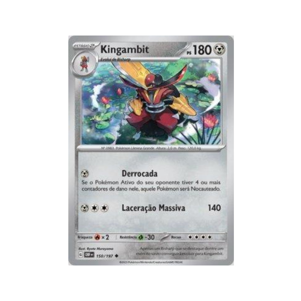 Kingambit 150/197 in Portuguese Obsidian Flames Pokémon TCG