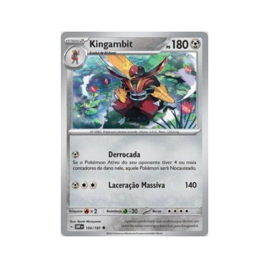 Kingambit 150/197 in Portuguese Obsidian Flames Pokémon TCG