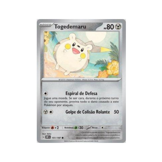 Togedemaru 151/197 in Portuguese Obsidian Flames Pokémon TCG