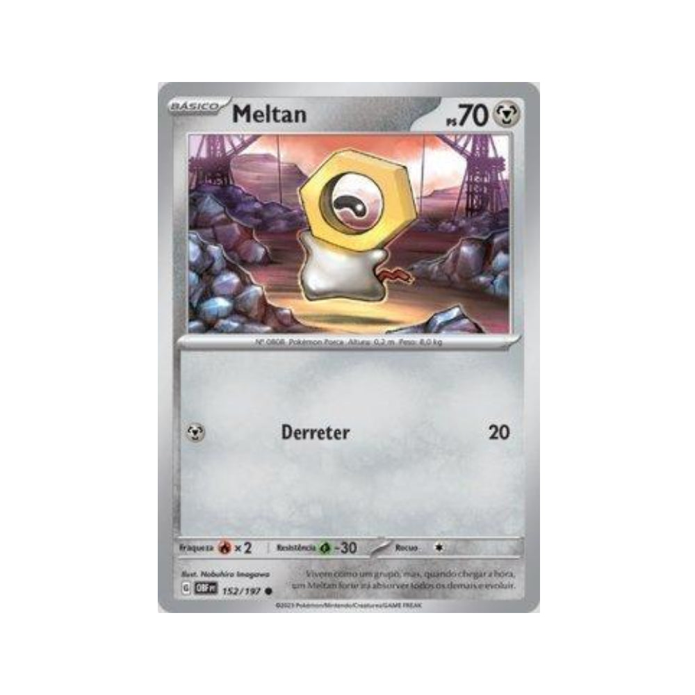 Meltan 152/197 in Portuguese Obsidian Flames Pokémon TCG