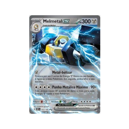 Melmetal ex 153/197 in Portuguese Obsidian Flames Pokémon TCG