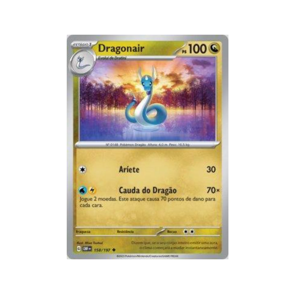 Dragonair 158/197 in Portuguese Obsidian Flames Pokémon TCG