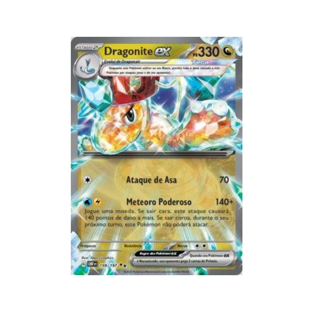 Dragonite ex 159/197 in Portuguese Obsidian Flames Pokémon TCG