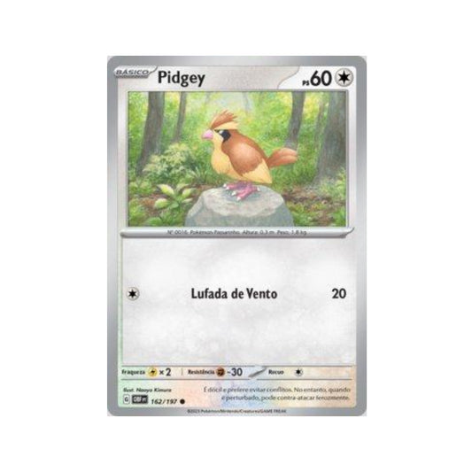 Pidgey 162/197 in Portuguese Obsidian Flames Pokémon TCG