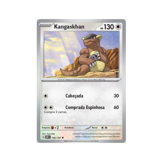 Kangaskhan 165/197 in Portuguese Obsidian Flames Pokémon TCG