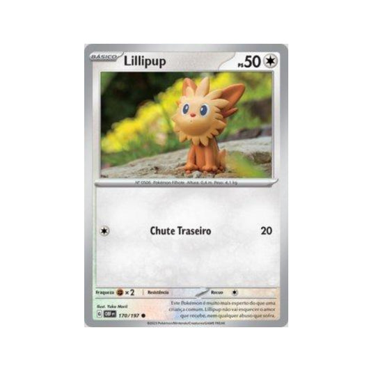 Lillipup 170/197 in Portuguese Obsidian Flames Pokémon TCG