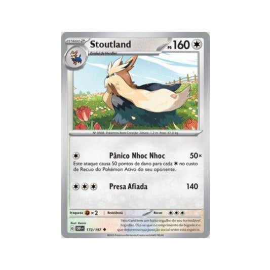 Stoutland 172/197 in Portuguese Obsidian Flames Pokémon TCG