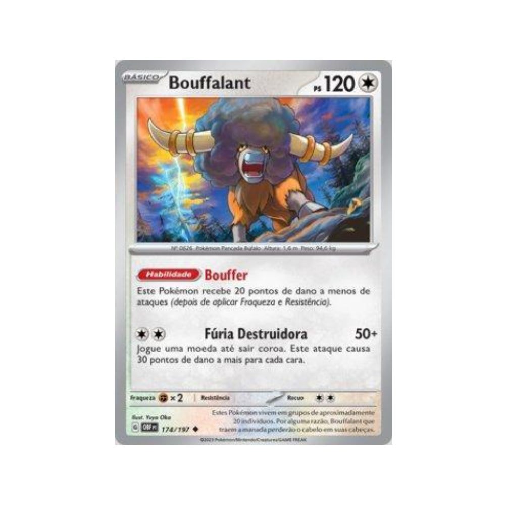 Bouffalant 174/197 in Portuguese Obsidian Flames Pokémon TCG