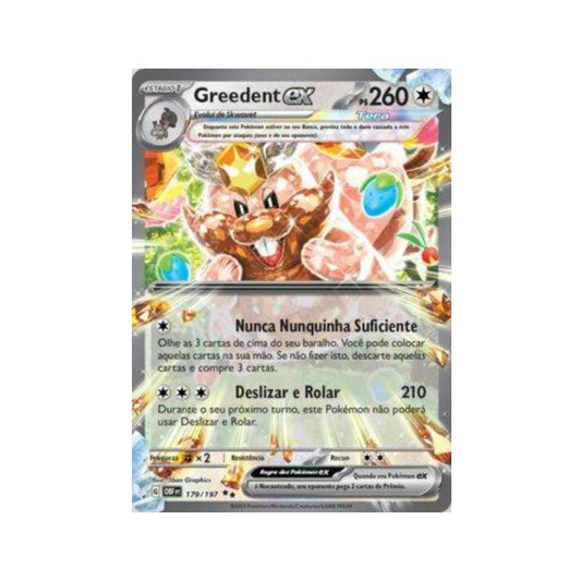 Greedent ex 179/197 in Portuguese Obsidian Flames Pokémon TCG