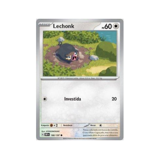 Lechonk 180/197 in Portuguese Obsidian Flames Pokémon TCG