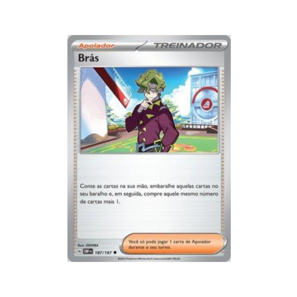 Brassius 187/197 in Portuguese Obsidian Flames Pokémon TCG