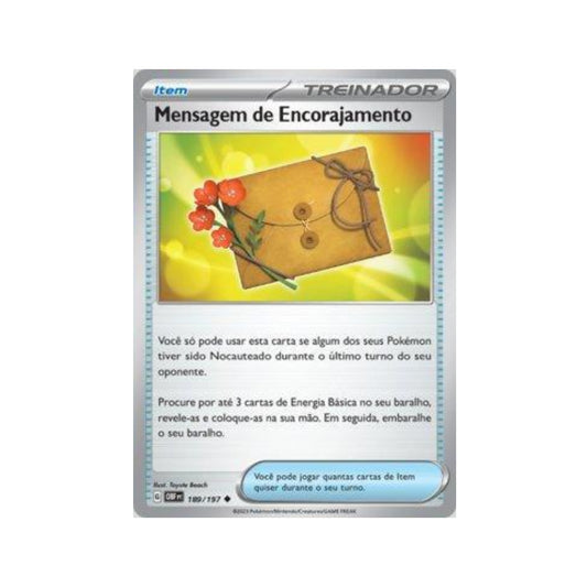 Letter of Encouragement 189/197 in Portuguese Obsidian Flames Pokémon TCG