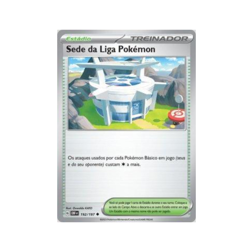 Pokémon League Headquarters 192/197 in Portuguese Obsidian Flames Pokémon TCG