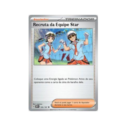 Team Star Grunt 195/197 in Portuguese Obsidian Flames Pokémon TCG