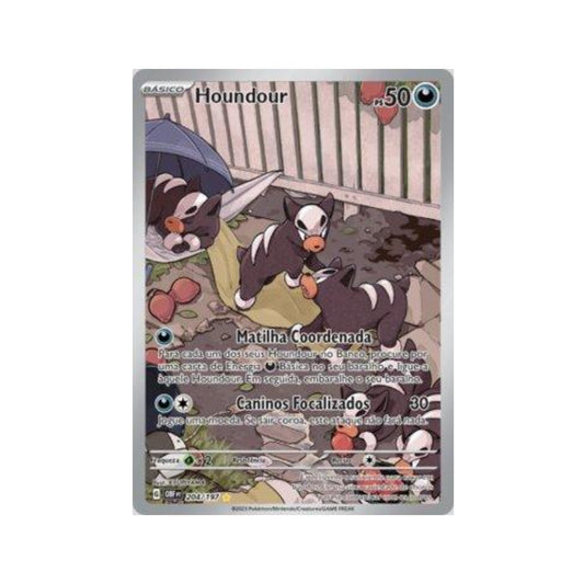 Houndour 204/197 in Portuguese Obsidian Flames Pokémon TCG