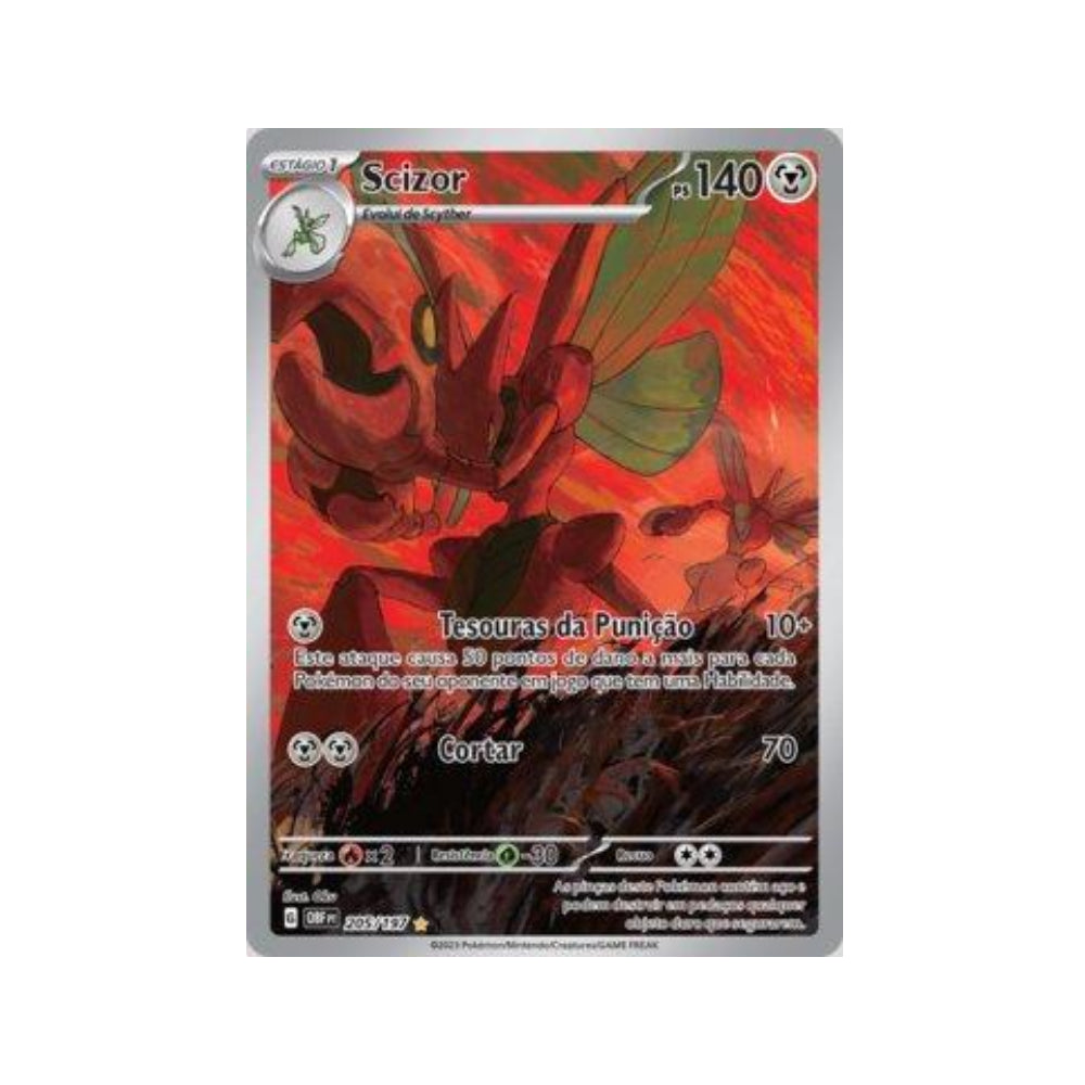 Scizor 205/197 in Portuguese Obsidian Flames Pokémon TCG