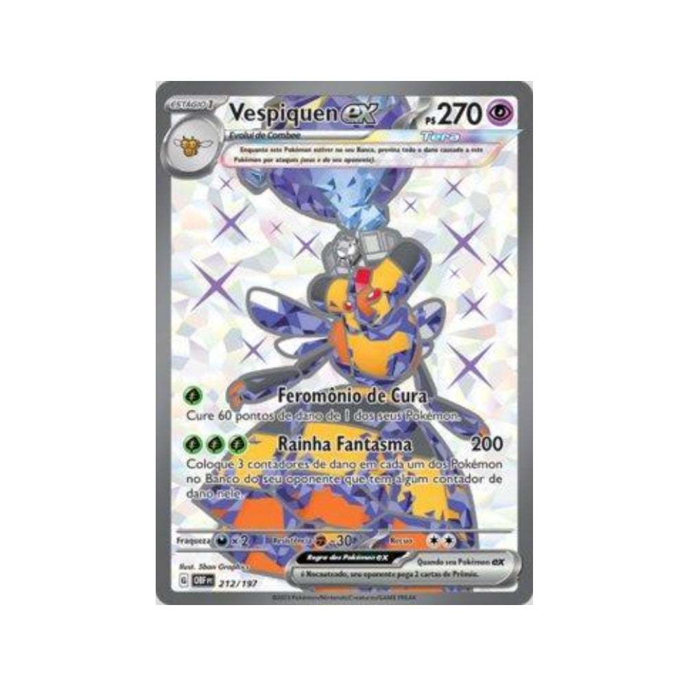 Vespiquen ex 212/197 in Portuguese Obsidian Flames Pokémon TCG