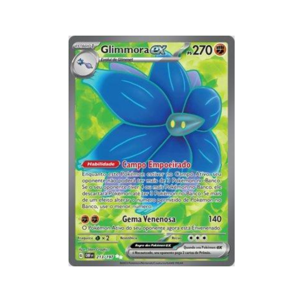 Glimmora ex 213/197 in Portuguese Obsidian Flames Pokémon TCG