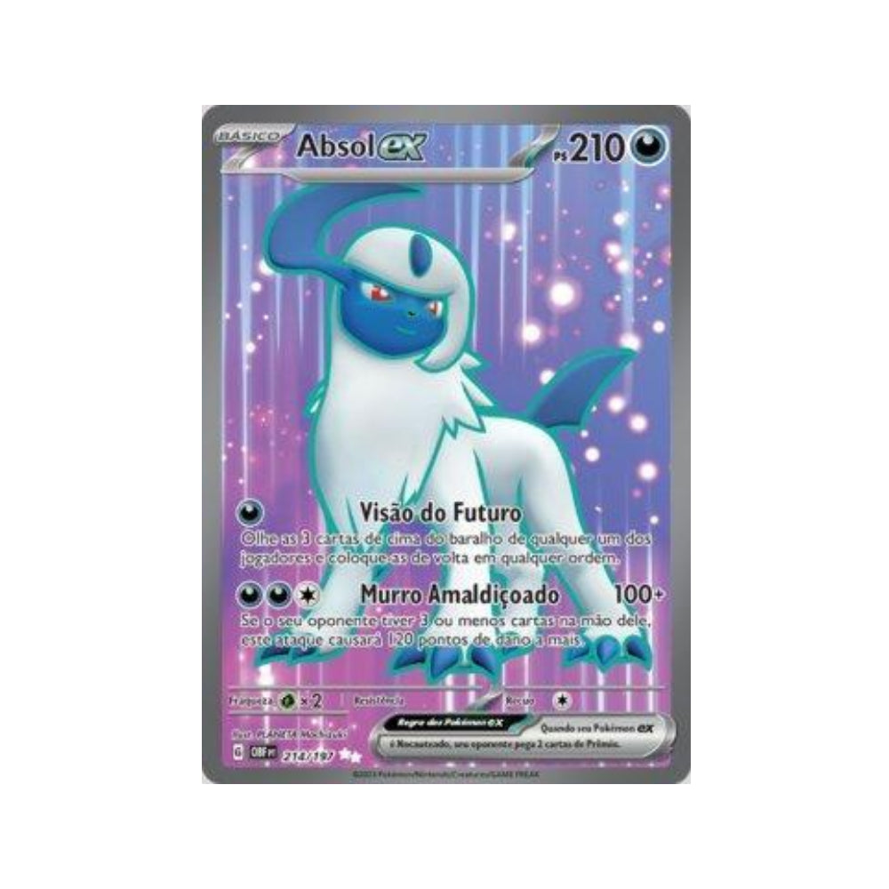 Absol ex 214/197 in Portuguese Obsidian Flames Pokémon TCG