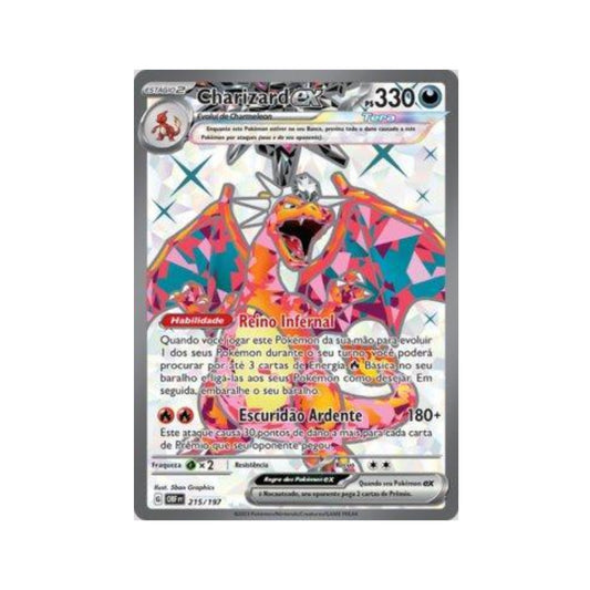 Charizard ex 215/197 in Portuguese Obsidian Flames Pokémon TCG