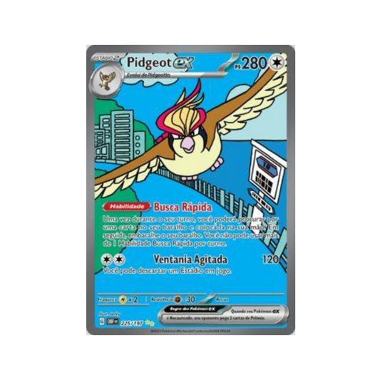 Pidgeot ex 225/197 in Portuguese Obsidian Flames Pokémon TCG