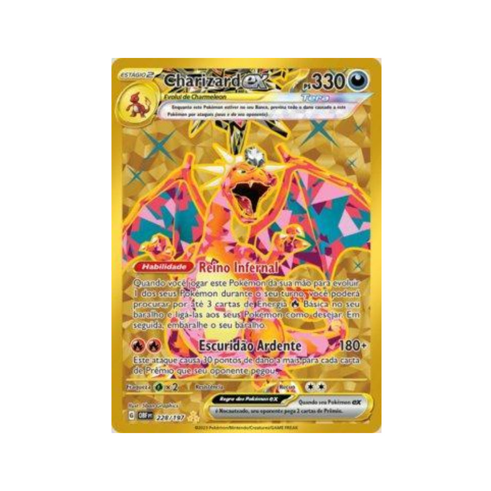 Charizard ex 228/197 in Portuguese Obsidian Flames Pokémon TCG