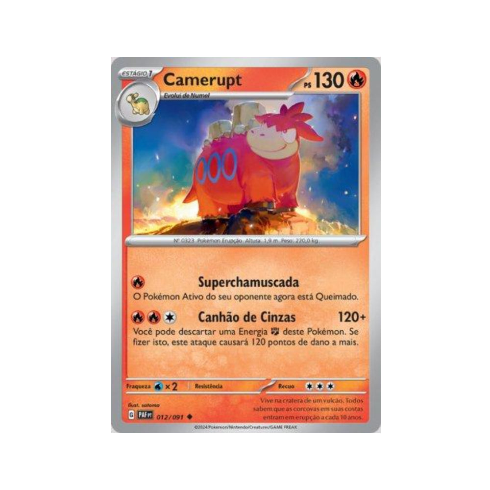 Camerupt 012/091 in Portuguese Paldean Fates Pokémon TCG