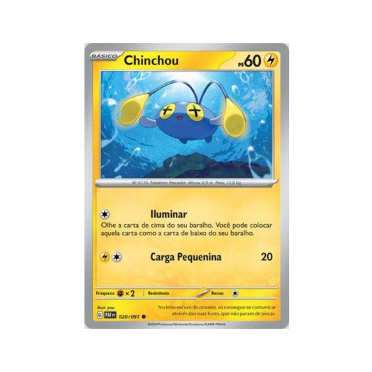 Chinchou 020/091 in Portuguese Paldean Fates Pokémon TCG