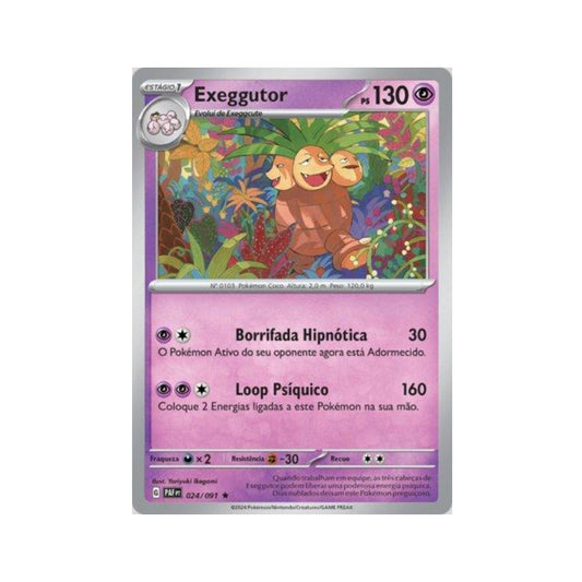 Exeggutor 024/091 in Portuguese Paldean Fates Pokémon TCG