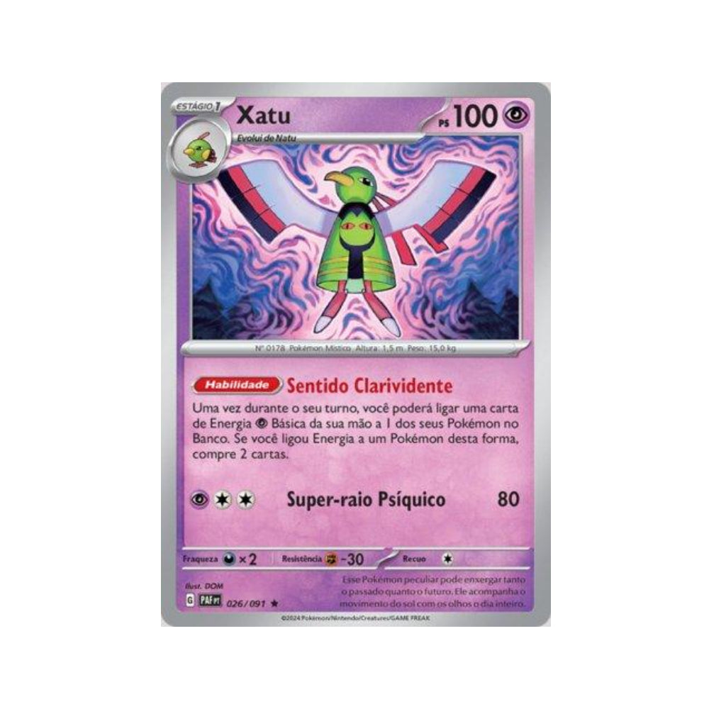 Xatu 026/091 in Portuguese Paldean Fates Pokémon TCG