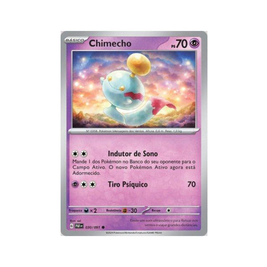 Chimecho 030/091 in Portuguese Paldean Fates Pokémon TCG