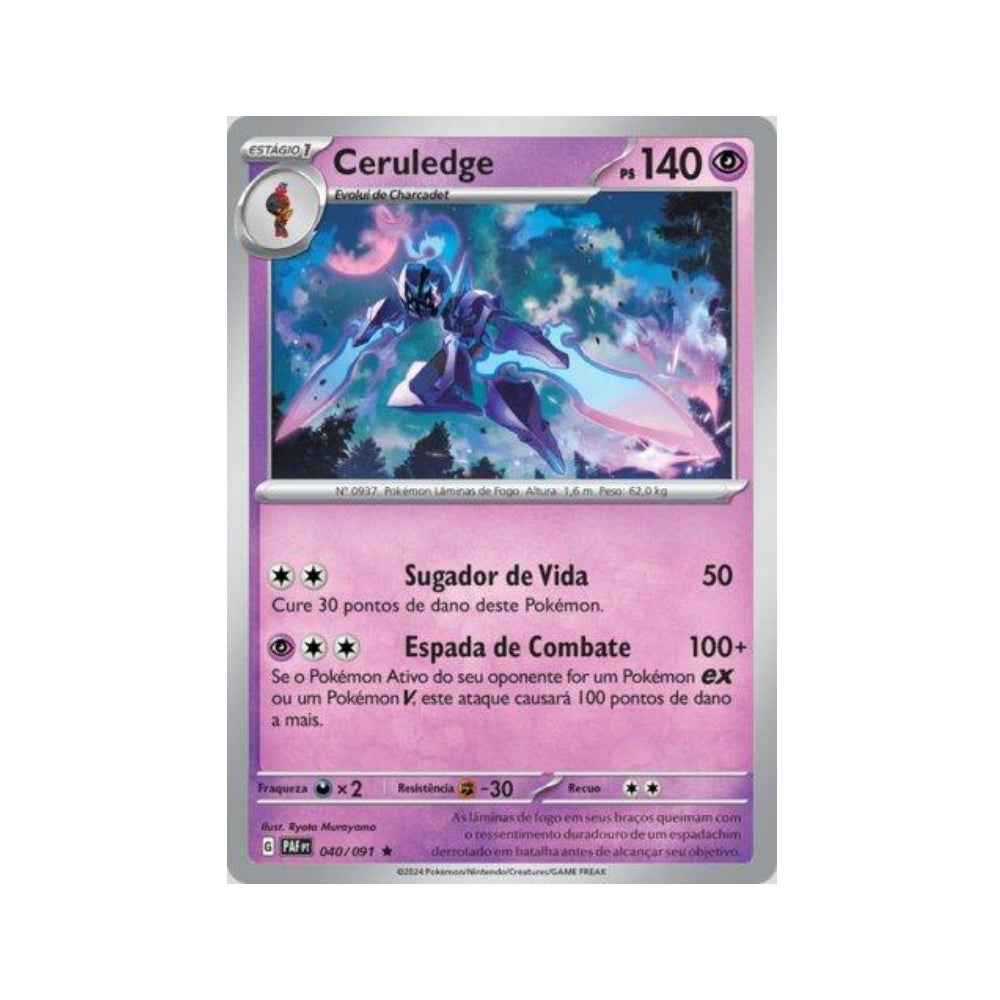 Ceruledge 040/091 in Portuguese Paldean Fates Pokémon TCG