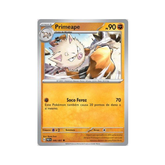 Primeape 046/091 in Portuguese Paldean Fates Pokémon TCG