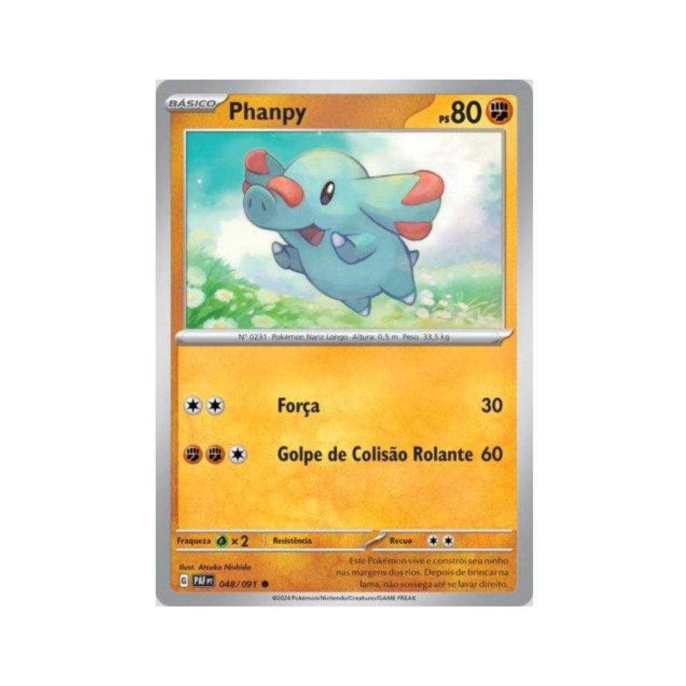 Phanpy 048/091 in Portuguese Paldean Fates Pokémon TCG