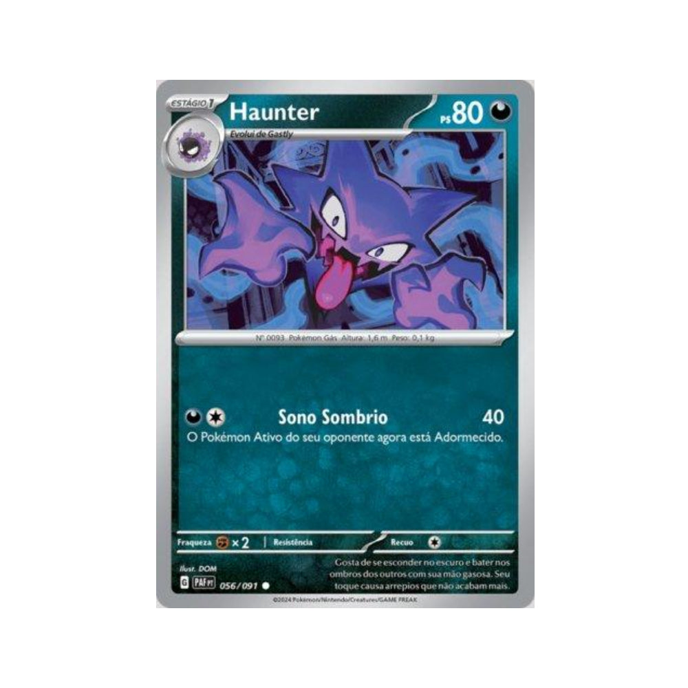 Haunter 056/091 in Portuguese Paldean Fates Pokémon TCG