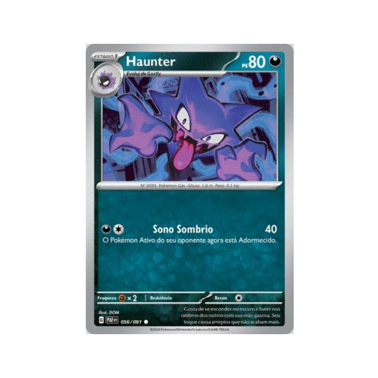 Haunter 056/091 in Portuguese Paldean Fates Pokémon TCG